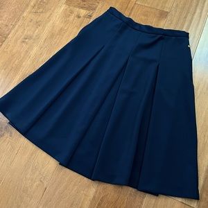Ivanka Trump Navy Blue Full Knee Length Skirt - Size 6 (EUC)